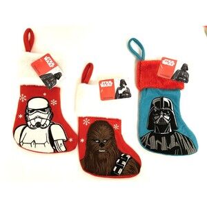 Star Wars Christmas Stockings 9" Chewy Darth Vader Storm Trooper Lot of 3 NEW
